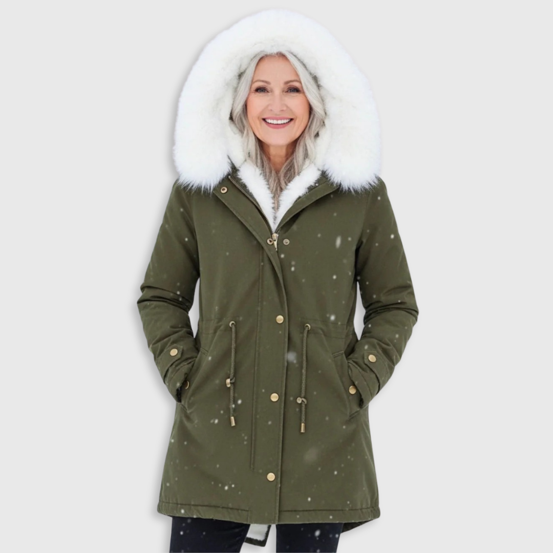 Rina | Parka con Cappuccio Bordato