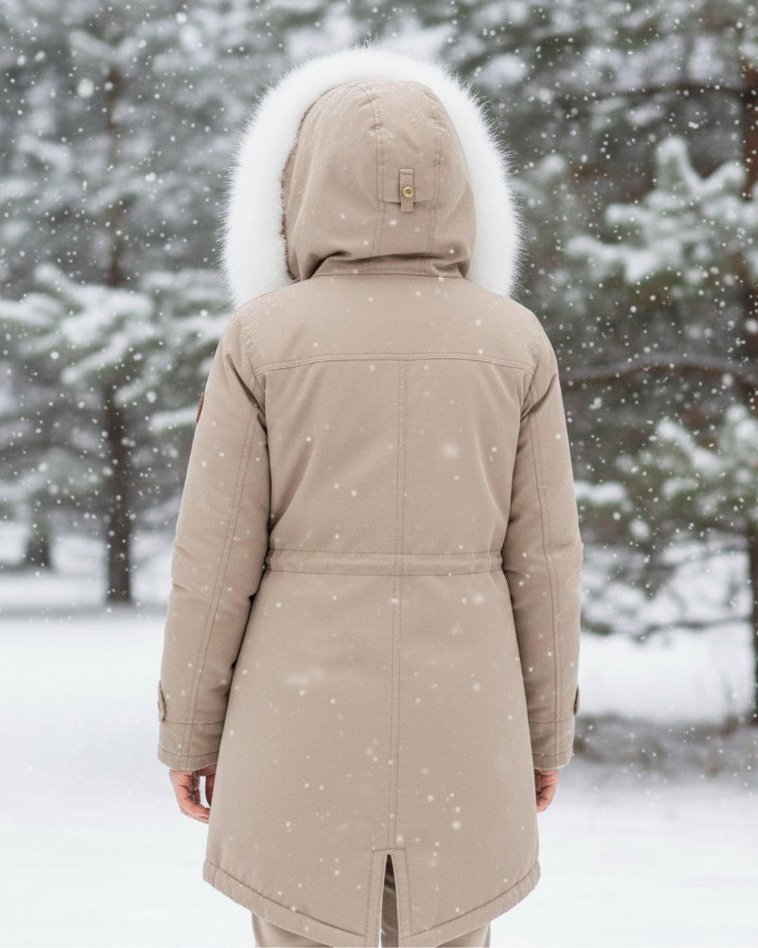 Rina | Parka con Cappuccio Bordato
