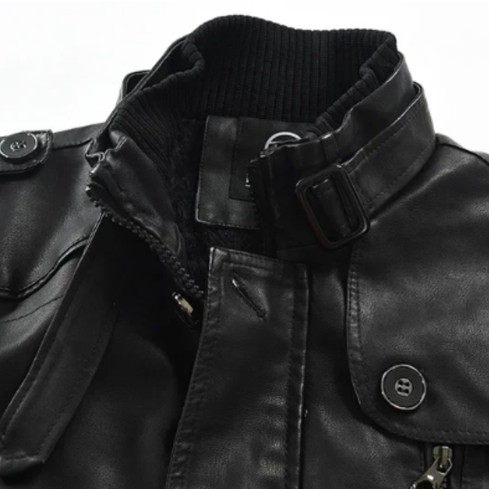 Filippo | Giacca Biker Lunga in Pelle