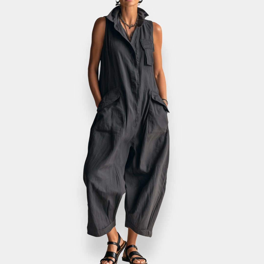 Gaia | Jumpsuit Oversize con Colletto Alto