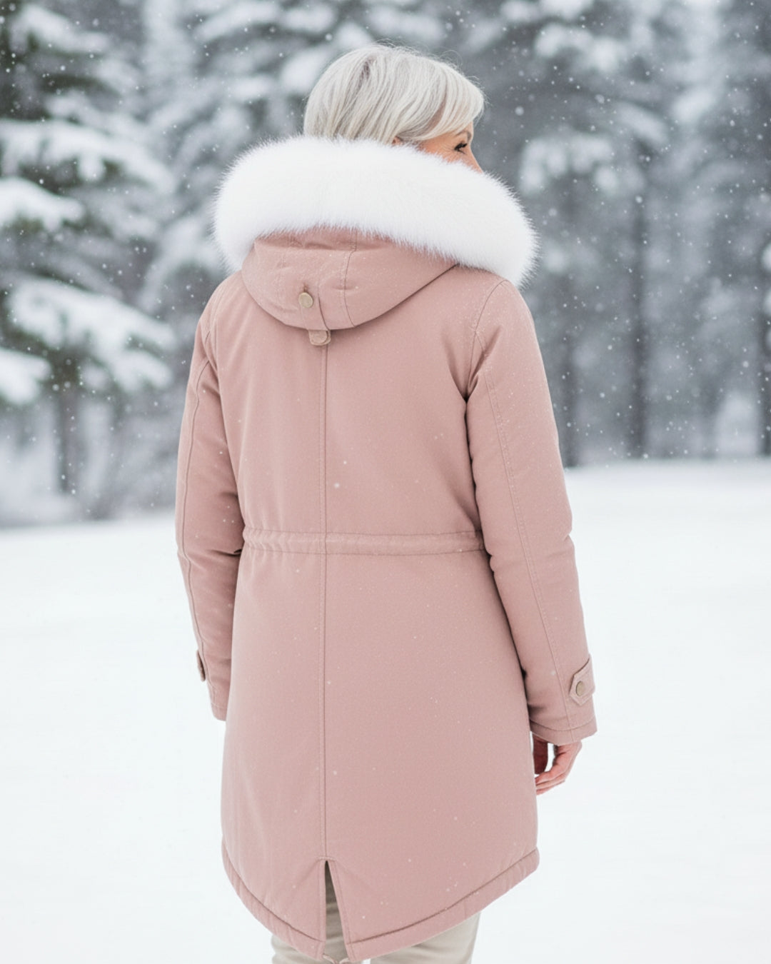 Rina | Parka con Cappuccio Bordato