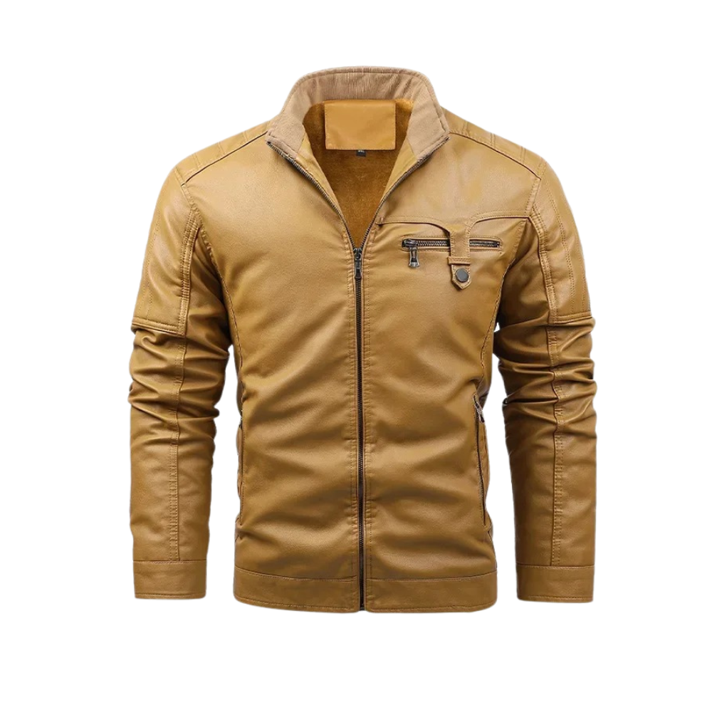 Ivan | Giacca in Pelle Retro Foderata