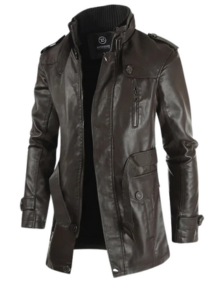 Filippo | Giacca Biker Lunga in Pelle