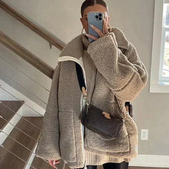 Benedetta | Giacca Teddy Oversize Collo Alto