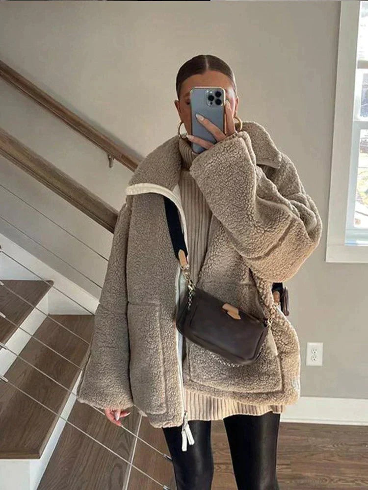 Benedetta | Giacca Teddy Oversize Collo Alto