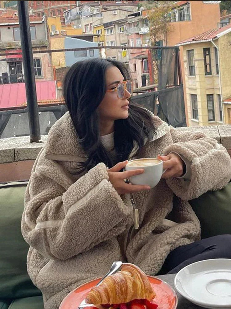Benedetta | Giacca Teddy Oversize Collo Alto