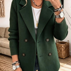Carla | Blazer Doppiopetto con Maniche in Maglia
