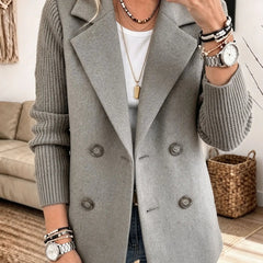 Carla | Blazer Doppiopetto con Maniche in Maglia