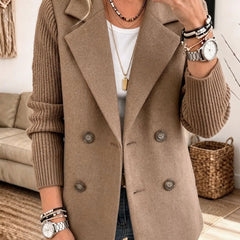 Carla | Blazer Doppiopetto con Maniche in Maglia