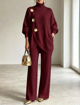 Carolina completo in maglia bordeaux, vista frontale