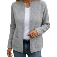 Fiorella | Cardigan con Zip e Tasche