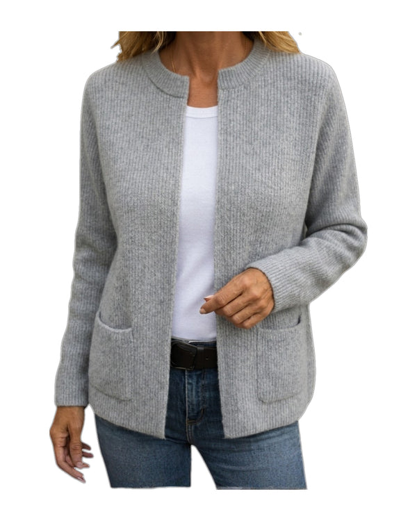 Fiorella | Cardigan con Zip e Tasche