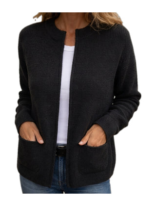 Fiorella | Cardigan con Zip e Tasche