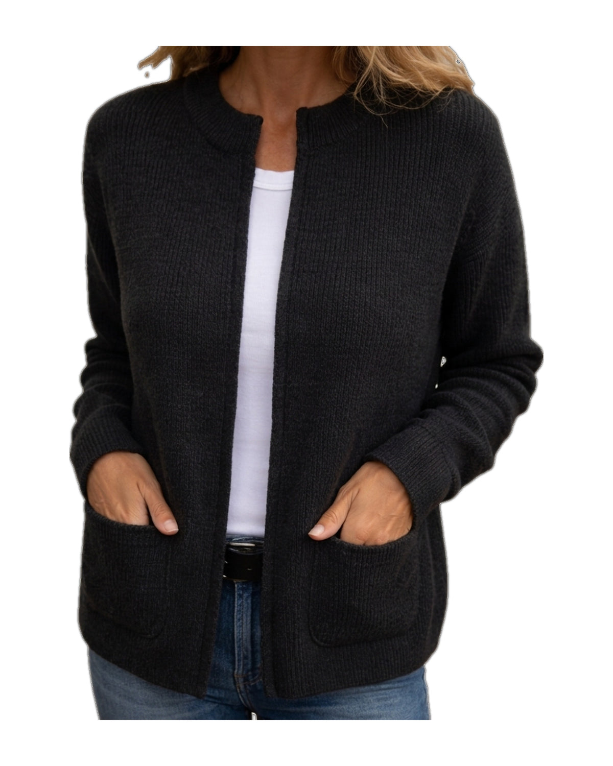 Fiorella | Cardigan con Zip e Tasche