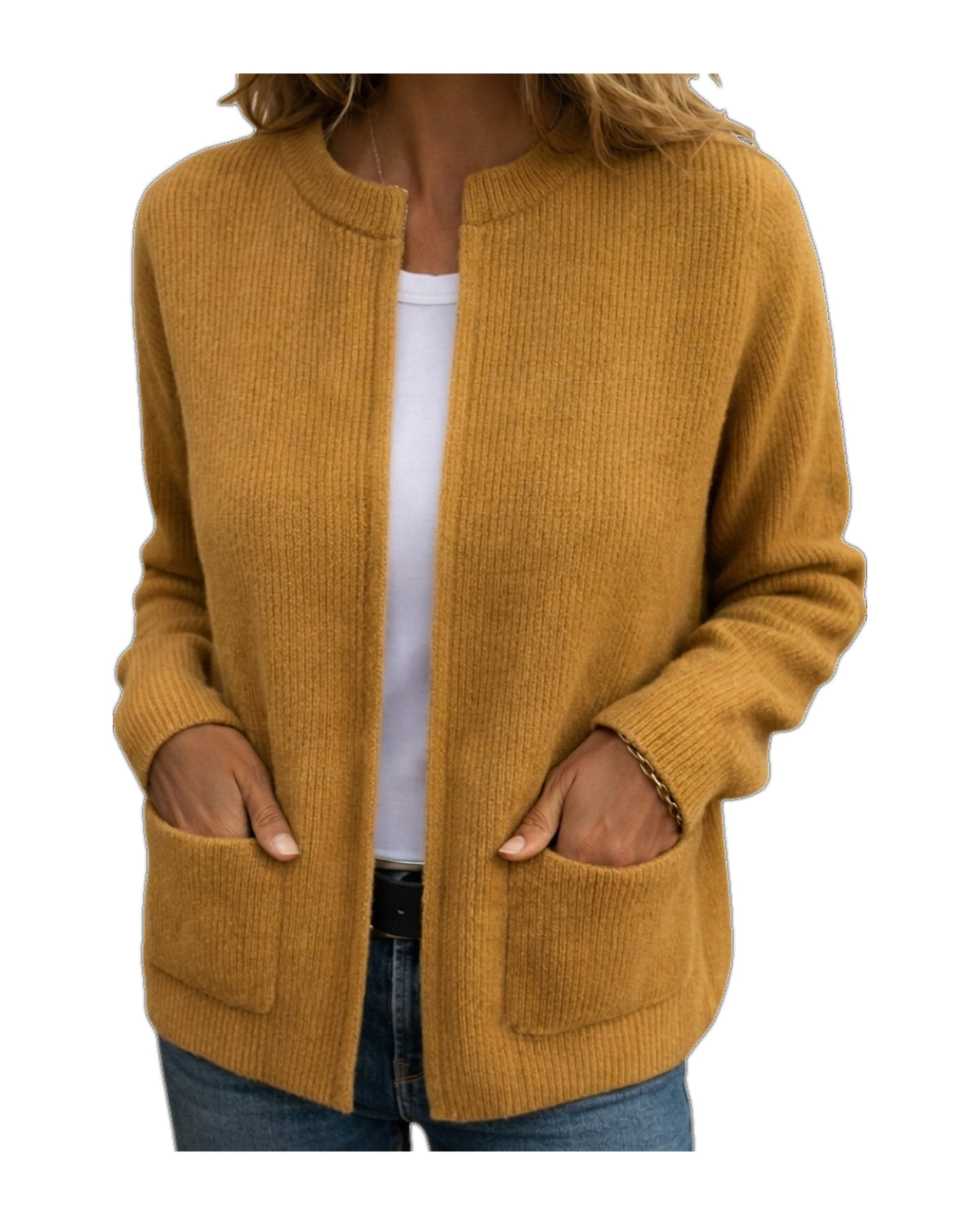 Fiorella | Cardigan con Zip e Tasche