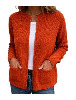 Fiorella | Cardigan con Zip e Tasche