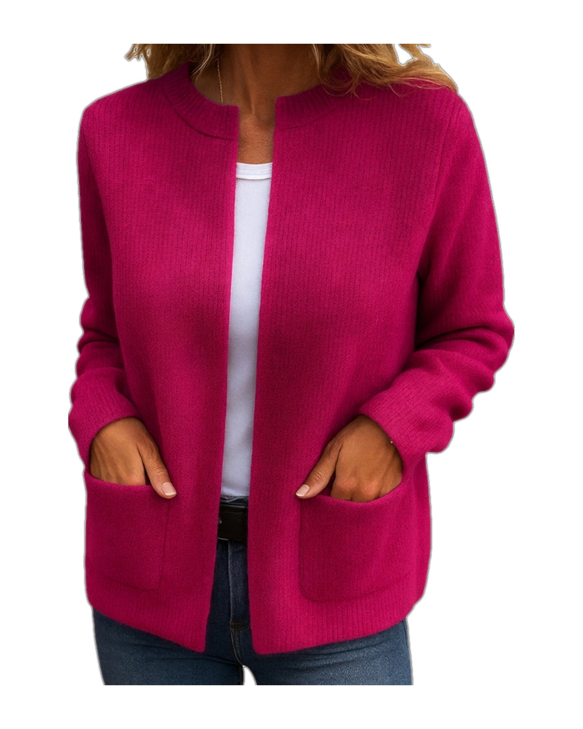 Fiorella | Cardigan con Zip e Tasche