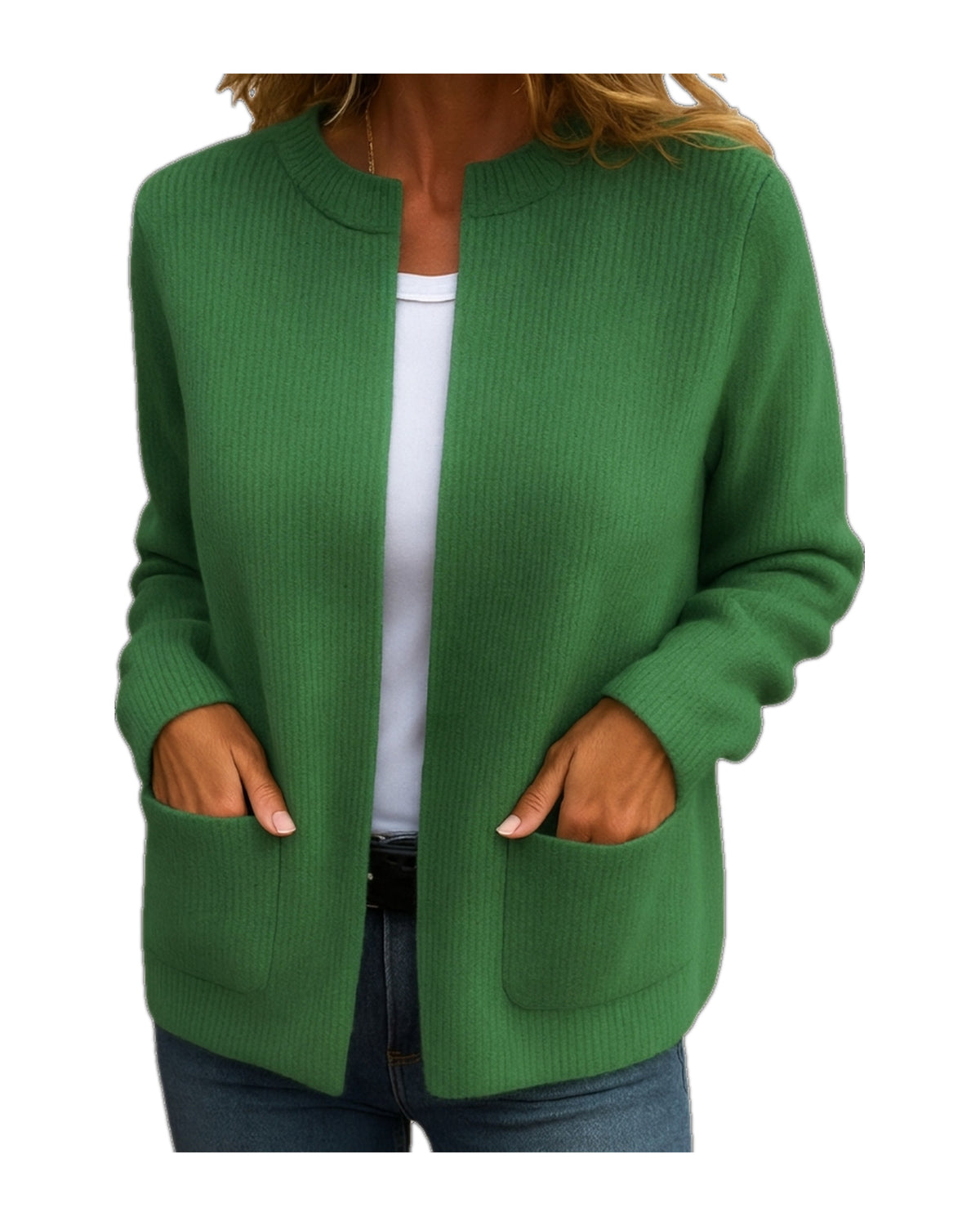 Fiorella | Cardigan con Zip e Tasche