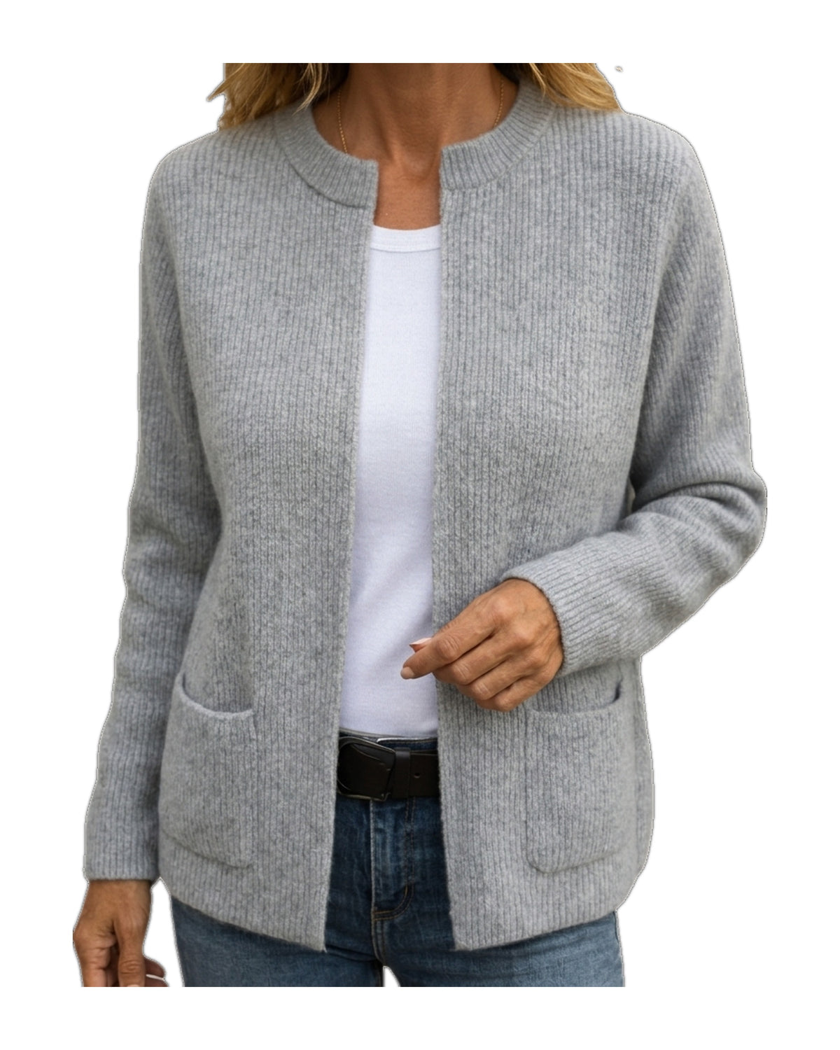 Fiorella | Cardigan con Zip e Tasche