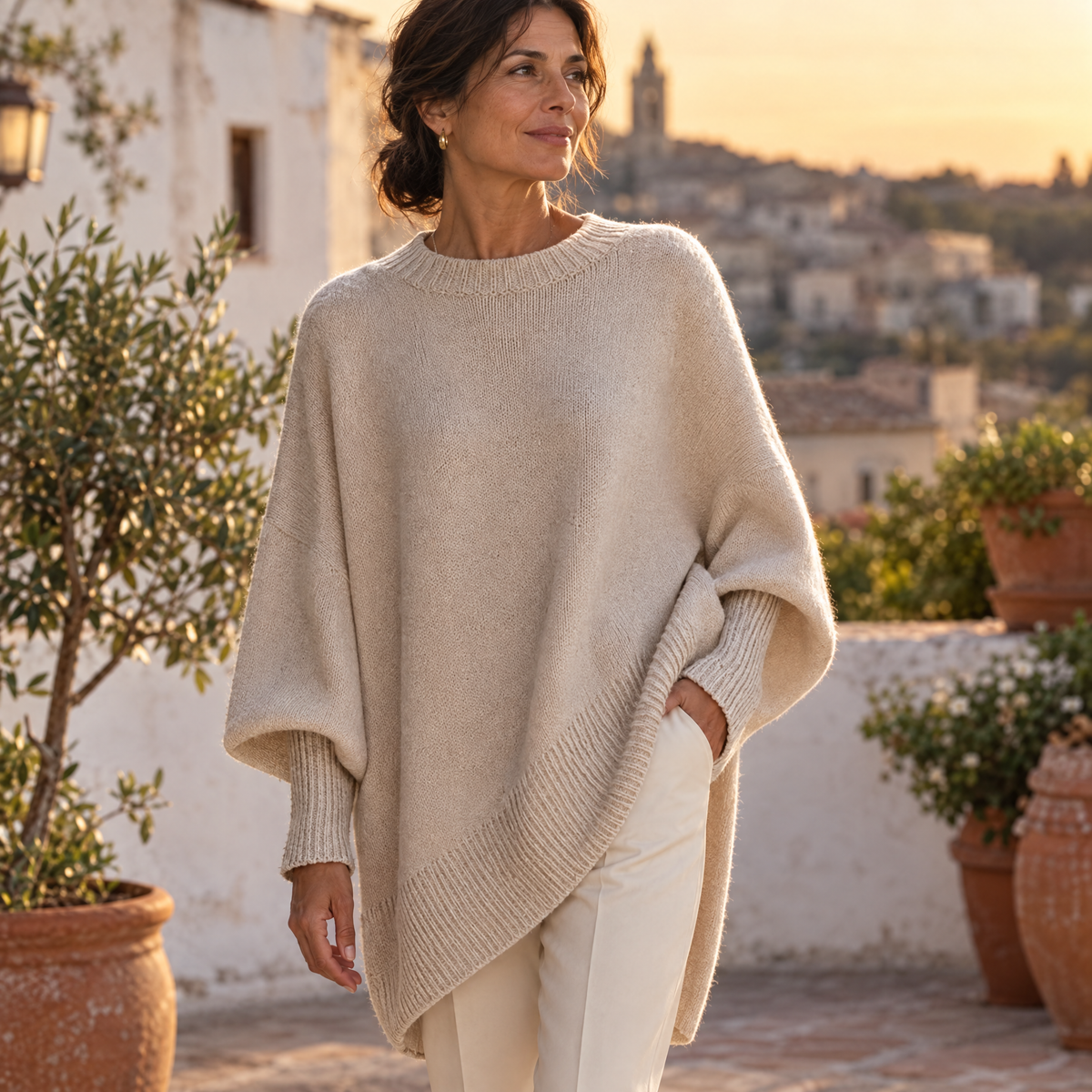 Poncho beige
