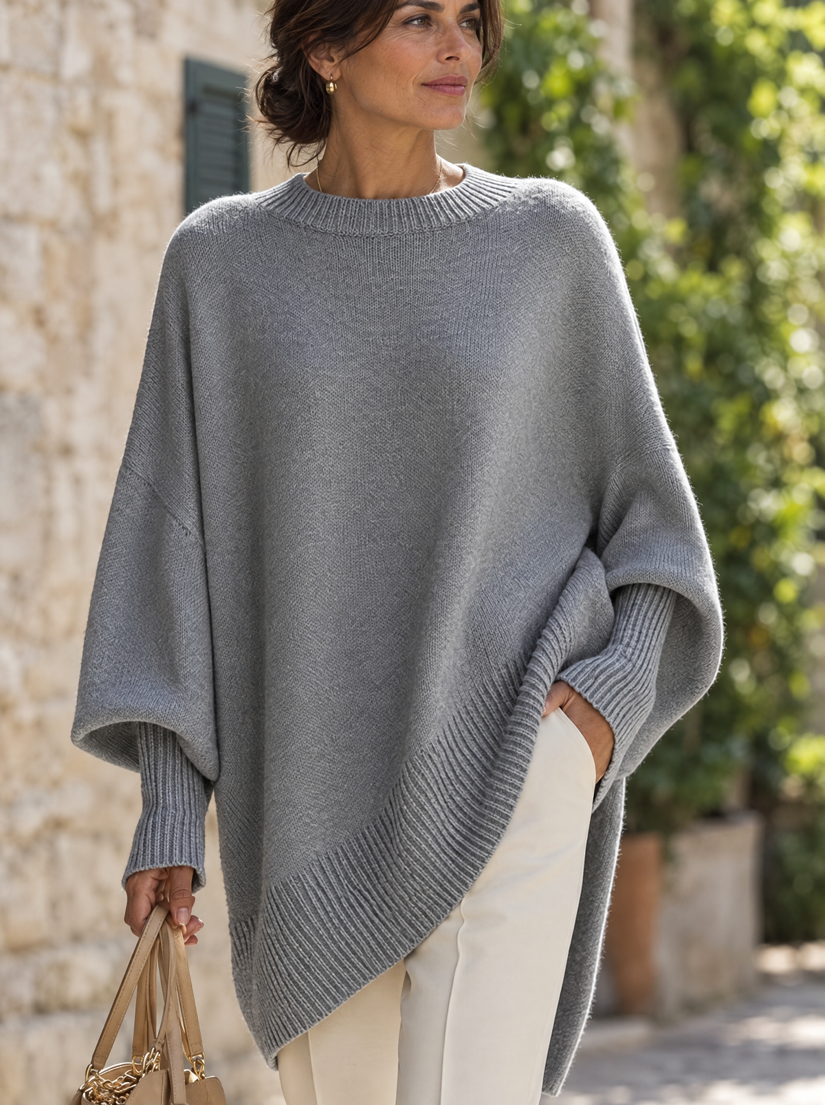 Poncho grigio