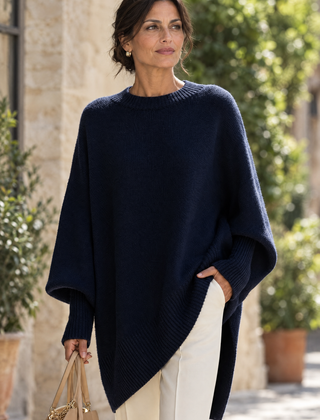Poncho blu navy