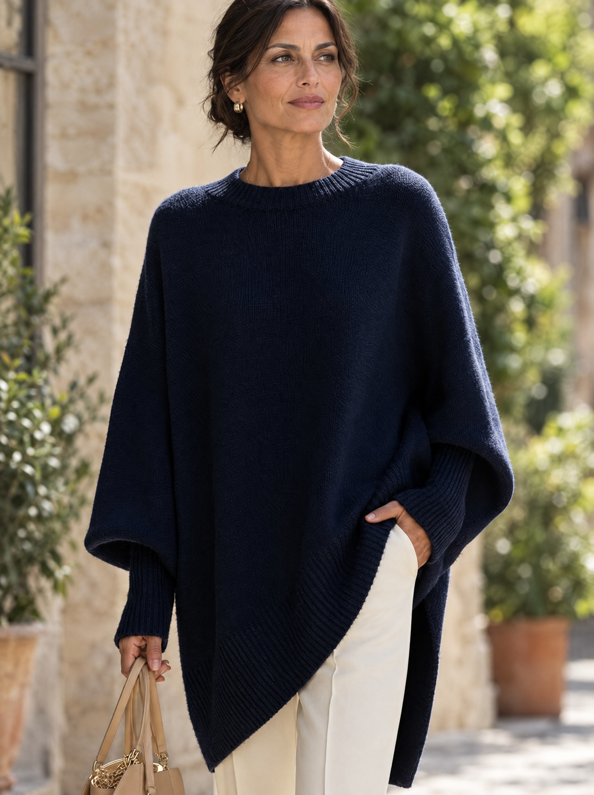 Poncho blu navy