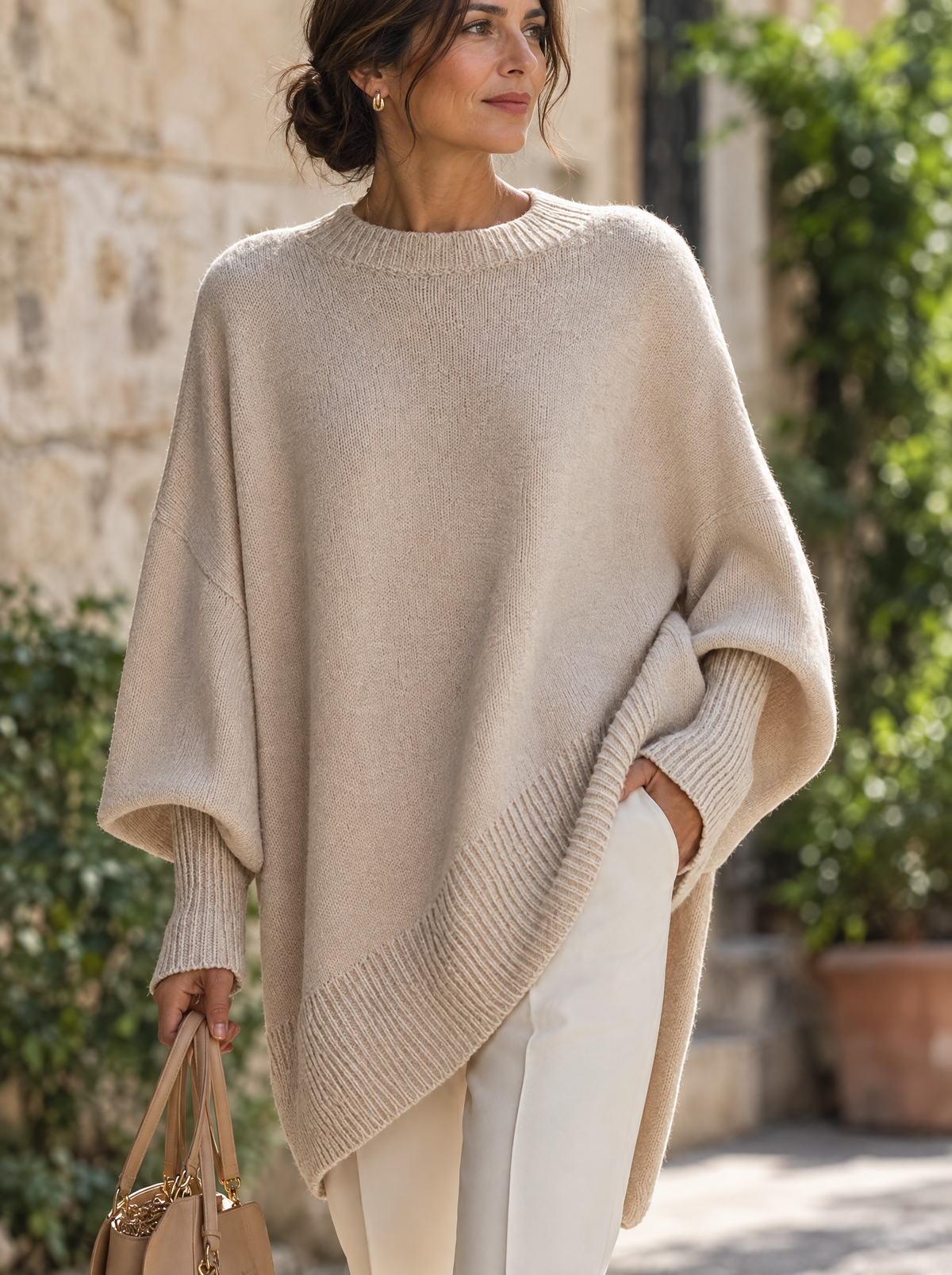 Poncho beige