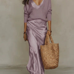 Isaya | Completo Elegante Abito Midi e Maglione