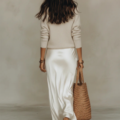 Isaya | Completo Elegante Abito Midi e Maglione