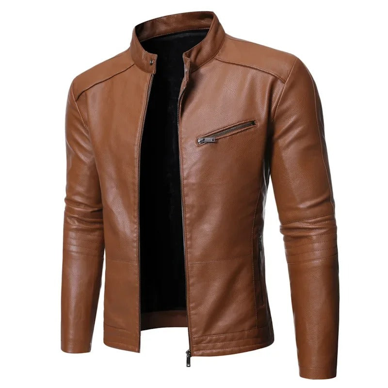 Manuel | Giacca in Pelle Elegante