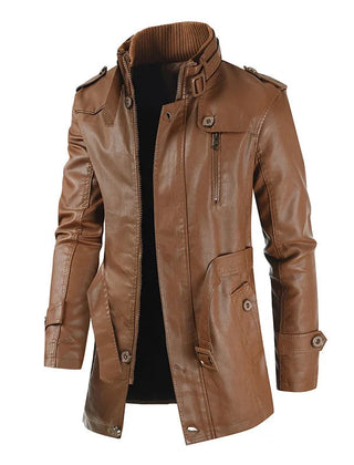 Filippo | Giacca Biker Lunga in Pelle