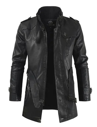 Filippo | Giacca Biker Lunga in Pelle