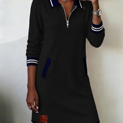 Noelia | Abito Casual a Maniche Lunghe con Zip