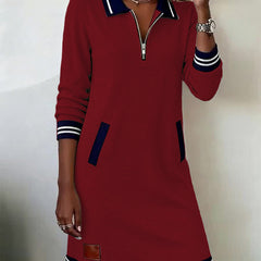 Noelia | Abito Casual a Maniche Lunghe con Zip