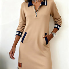 Noelia | Abito Casual a Maniche Lunghe con Zip