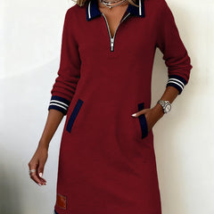 Noelia | Abito Casual a Maniche Lunghe con Zip
