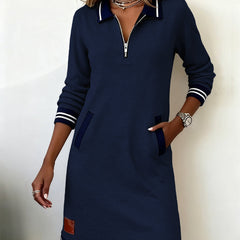 Noelia | Abito Casual a Maniche Lunghe con Zip
