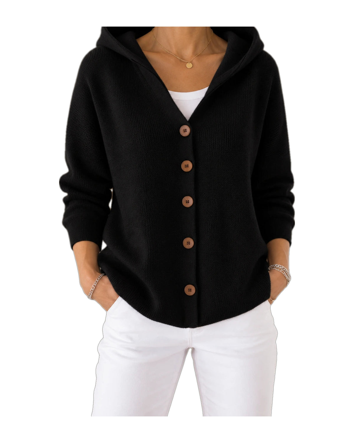 Noemi | Cardigan con Cappuccio Leggero