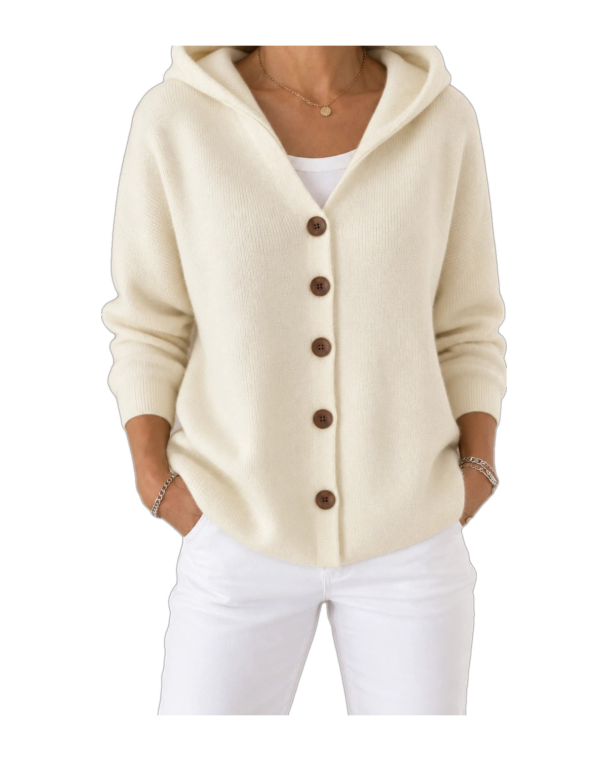 Noemi | Cardigan con Cappuccio Leggero