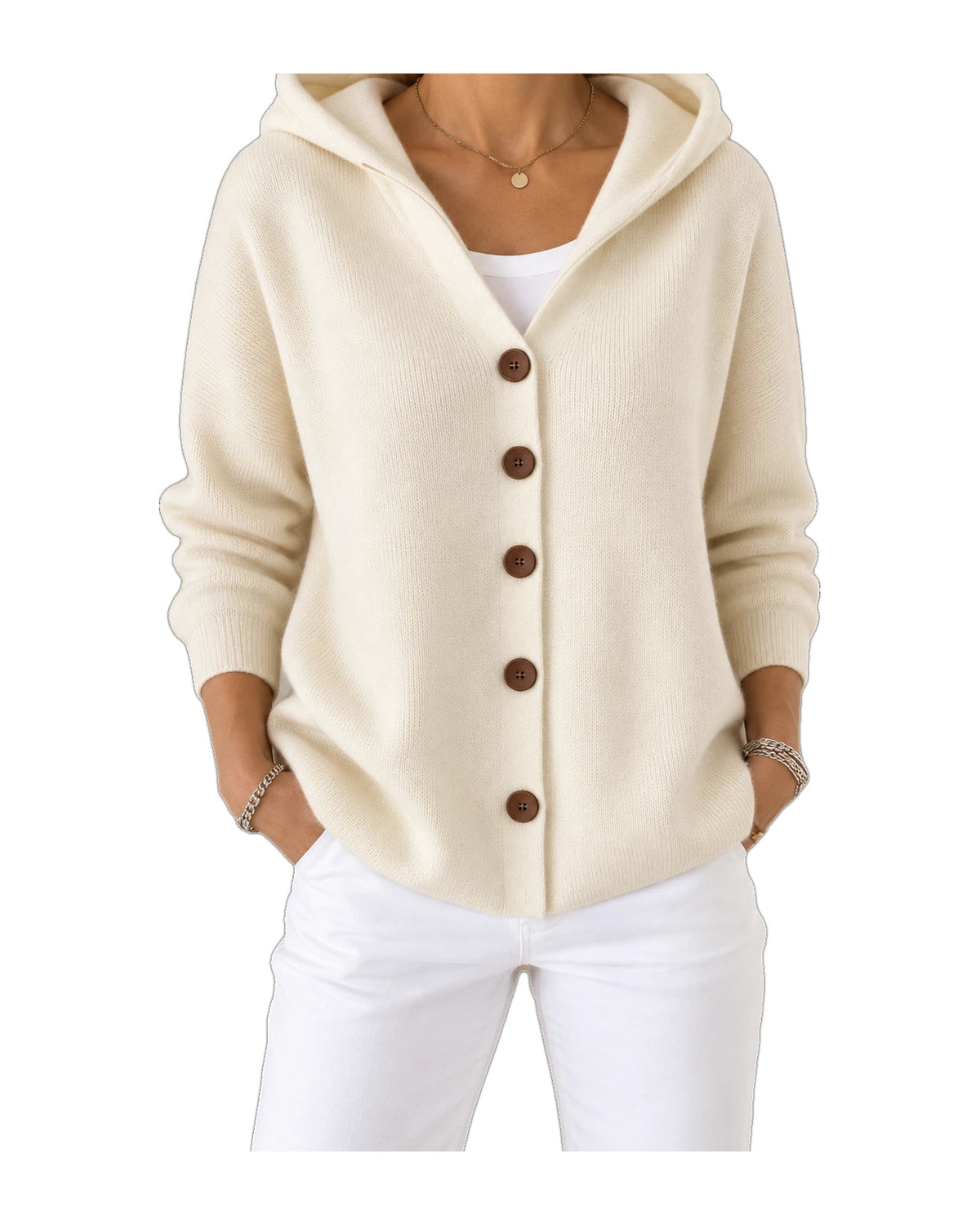 Noemi | Cardigan con Cappuccio Leggero
