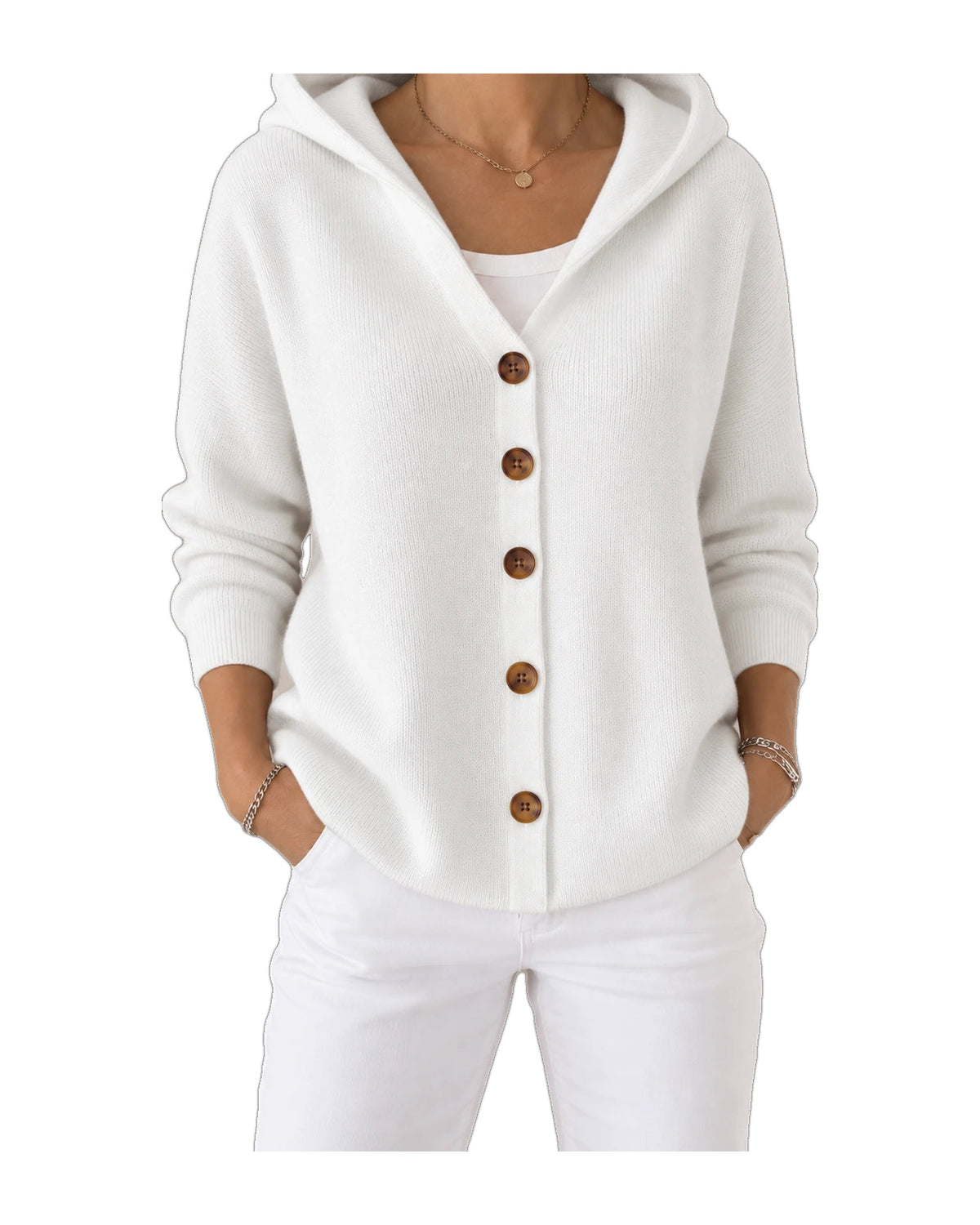 Noemi | Cardigan con Cappuccio Leggero