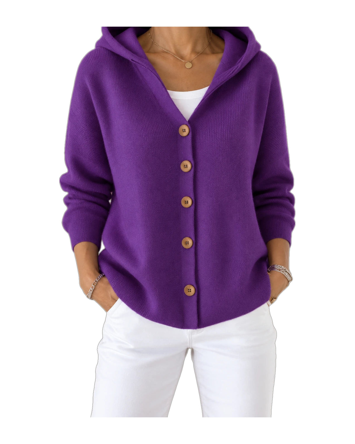 Noemi | Cardigan con Cappuccio Leggero